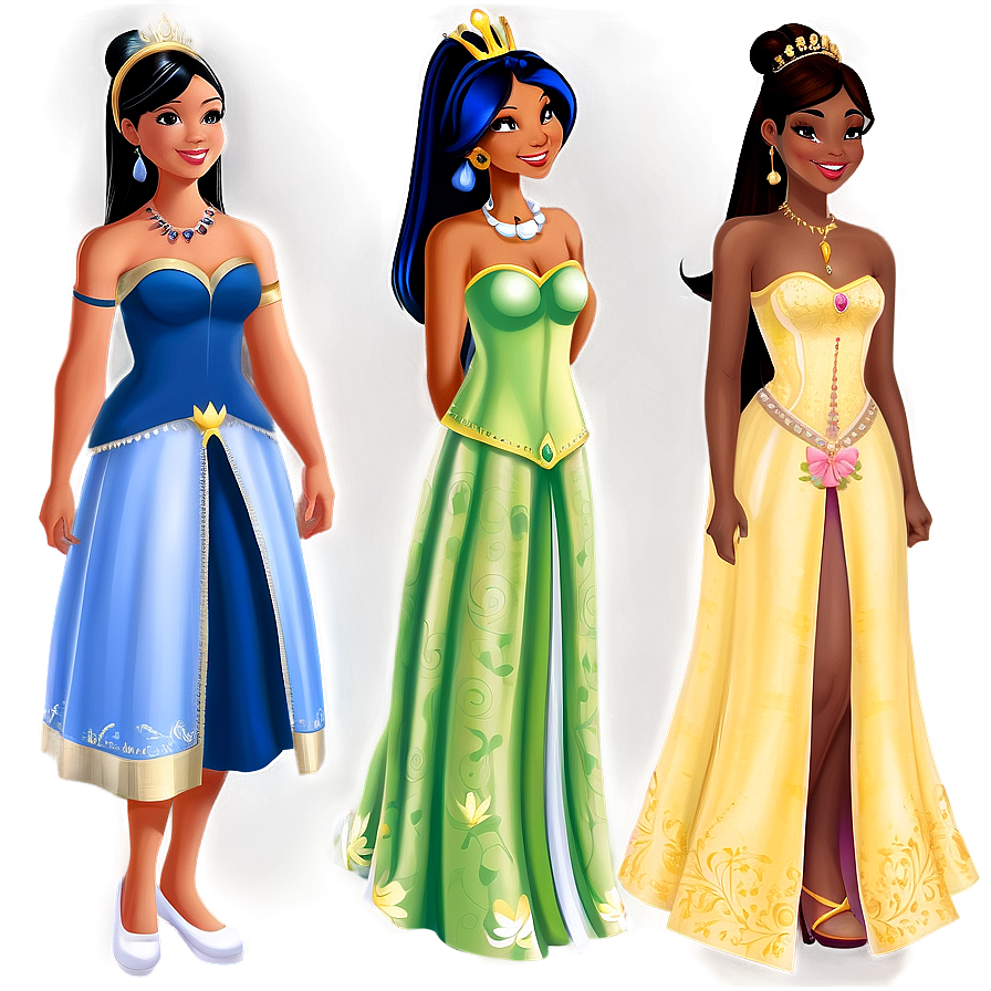 Princesses And Their Dresses Png 52 PNG