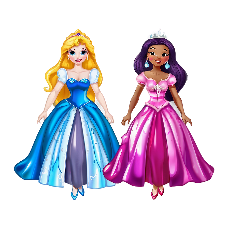 Princesses And Their Dresses Png Dkx PNG