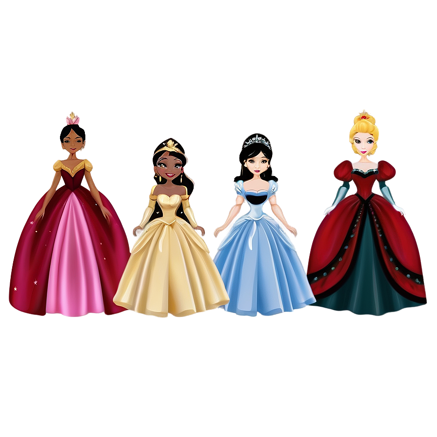 Princesses In Ball Gowns Png 17 PNG