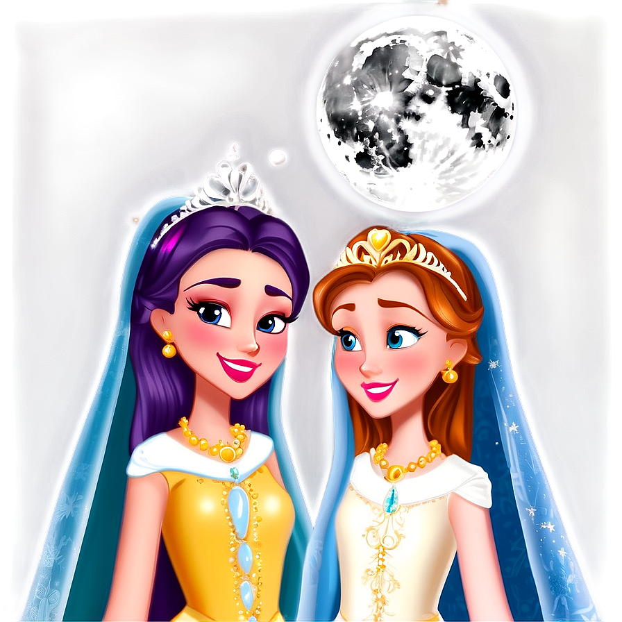 Princesses In The Moonlight Png Wum35 PNG