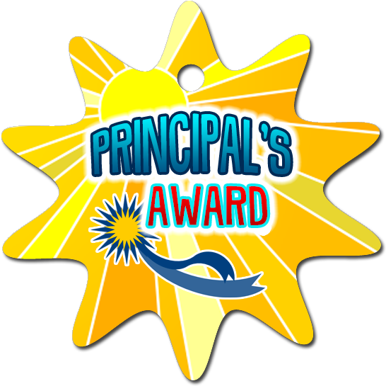 Principals Award Star Shaped Medal PNG