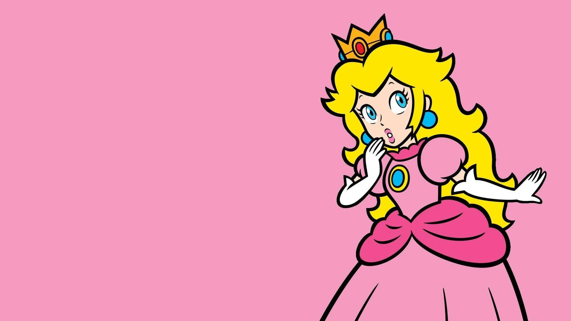 Prinsesse Peach Nintendo Karakter Vektor Kunst Wallpaper