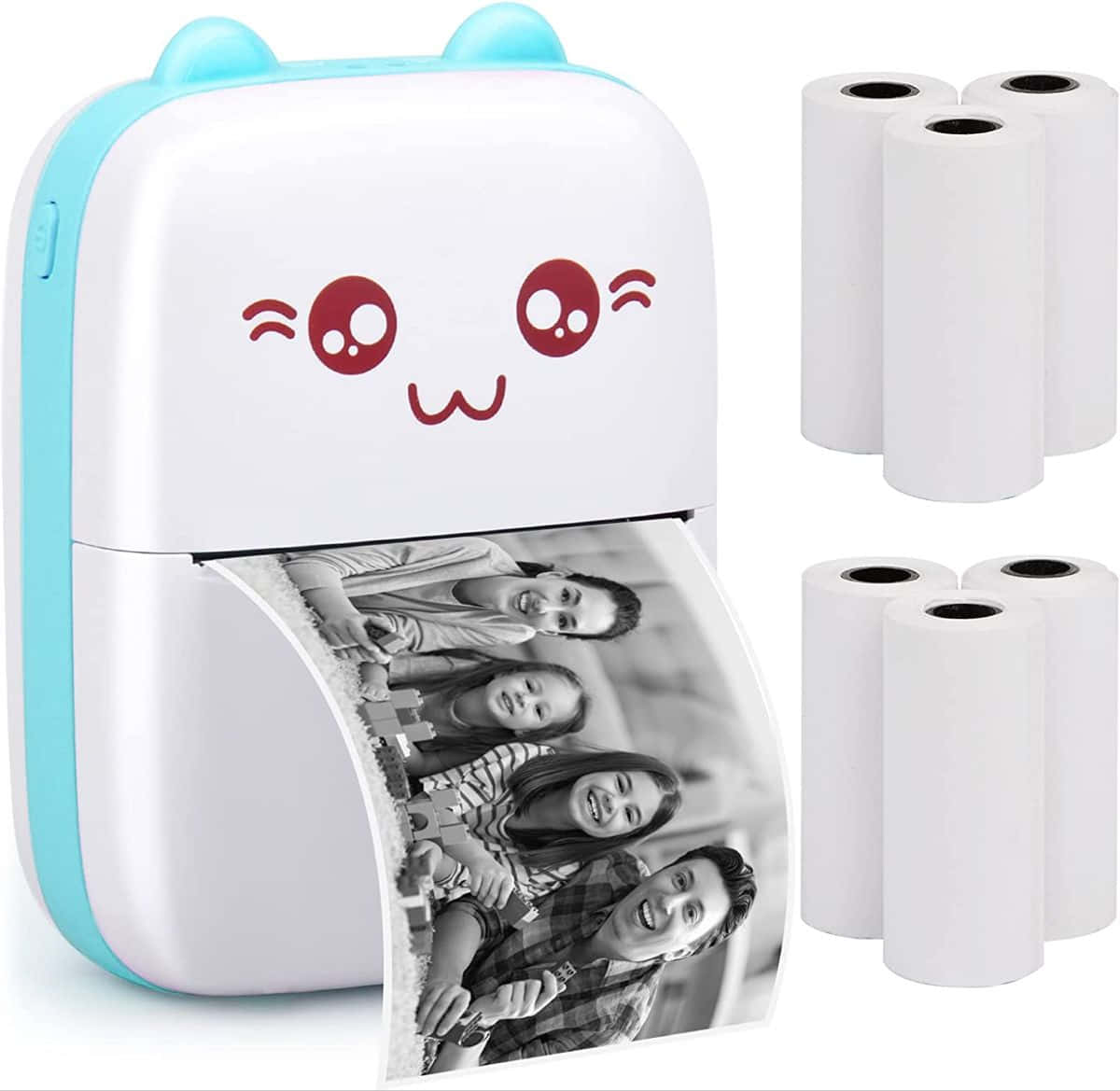 A Photo Printer With Rolls Of Paper And A Photo Wallpaper