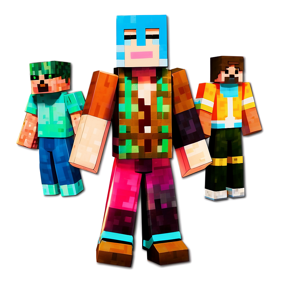 Download Printable Minecraft Characters Png Rai34 | Wallpapers.com