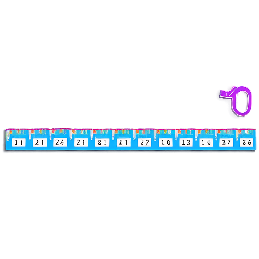 Printable Number Line For Desk Png 06132024 PNG