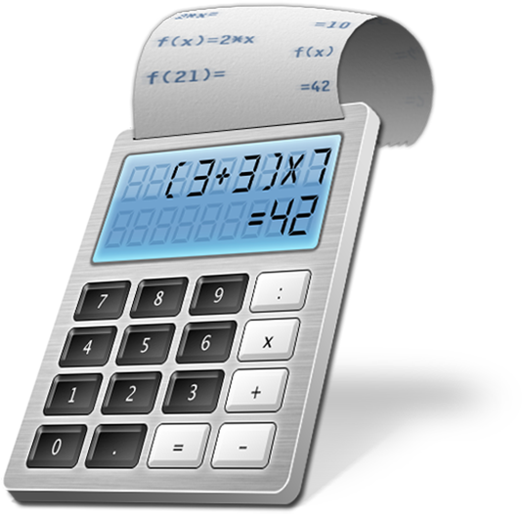 Printed Receipt Calculator Icon PNG