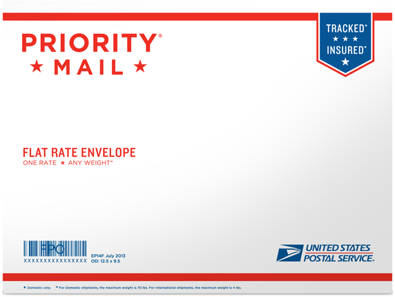 Priority Mail Flat Rate Envelope PNG