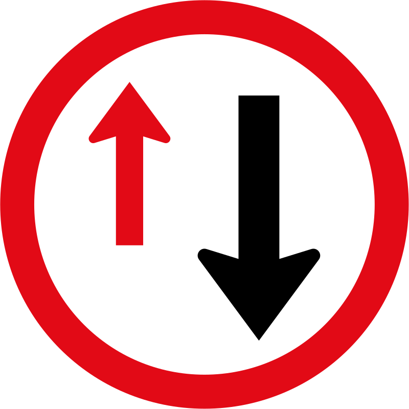 Priority Road Sign Red Circle PNG