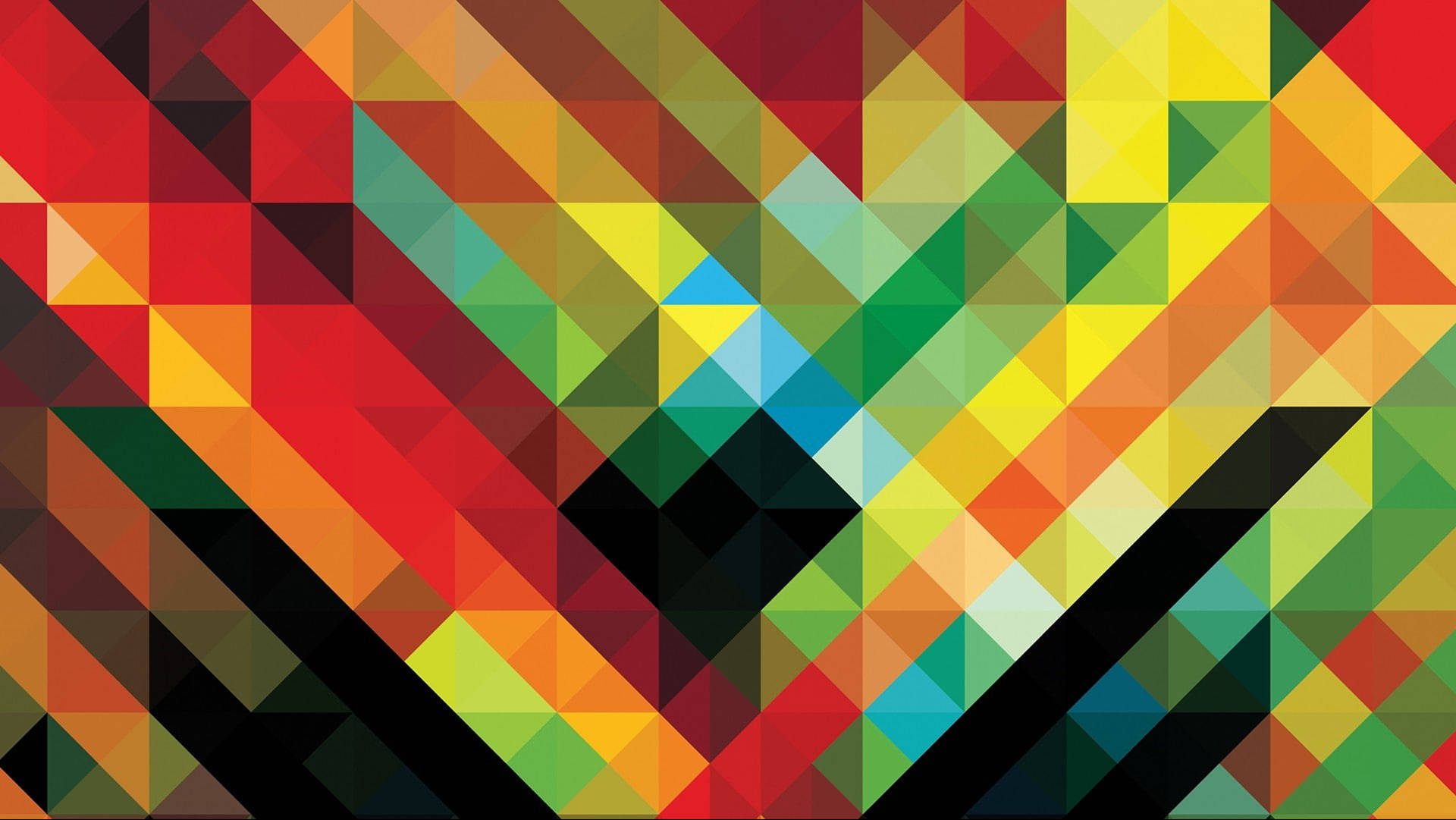 Prismatiske trekanter cool mønster Wallpaper