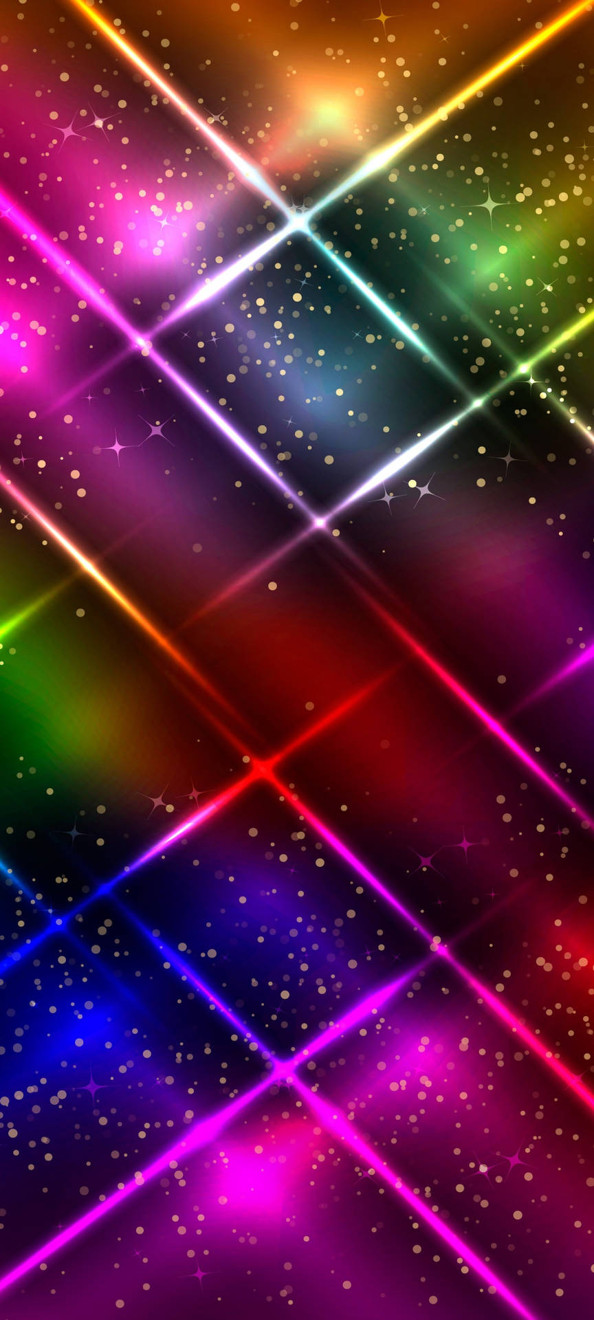Prismatisk Galaxy Space Telefon Wallpaper