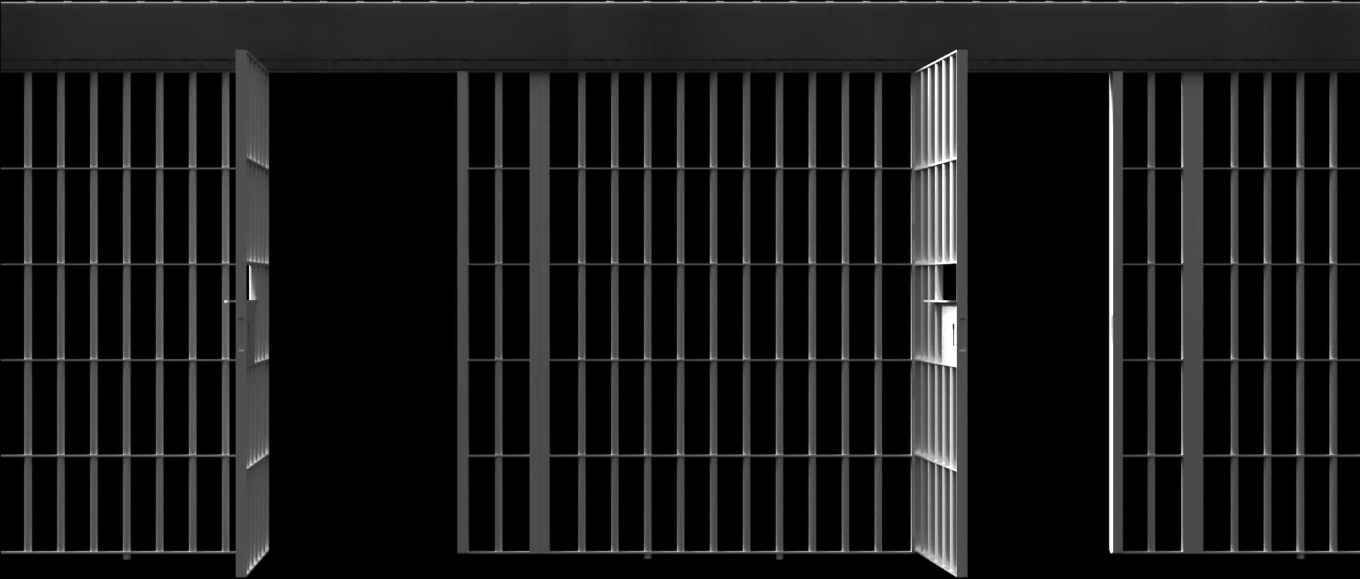 Prison Cell Bars Openand Closed PNG