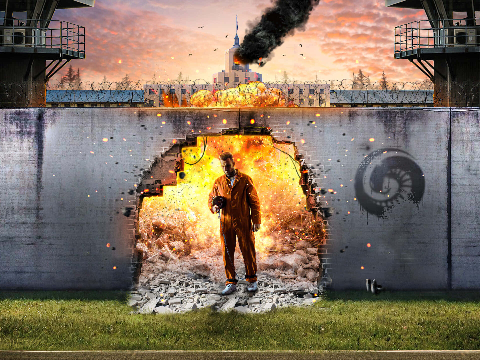 Prison On Fire Wallpaper
