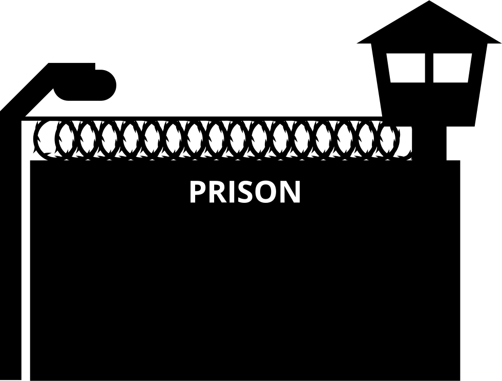 Prison Silhouette Graphic PNG