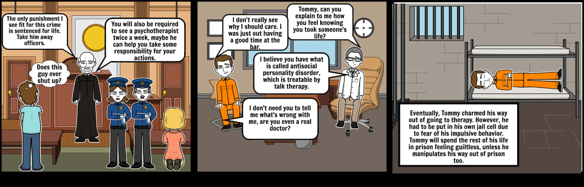 Prison Therapy Comic Strip PNG