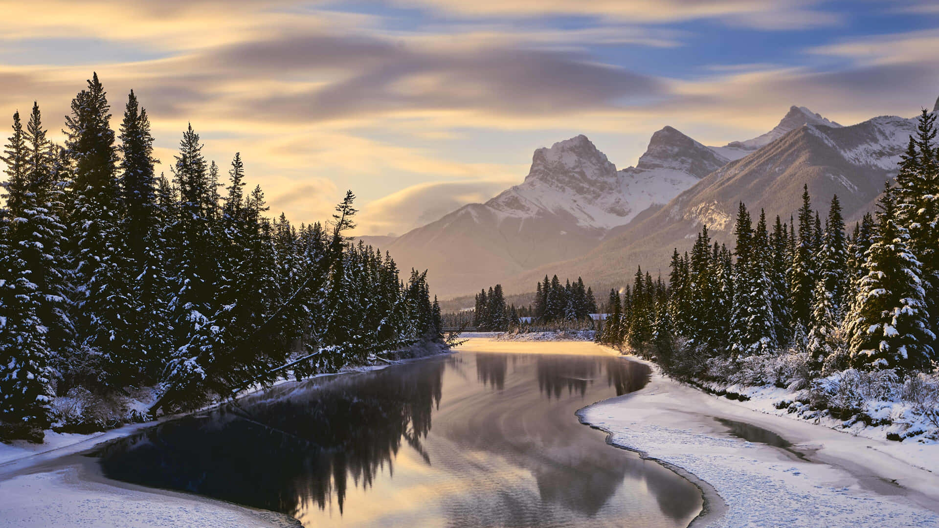 Pristine Beauty Of Bow River Wallpaper
