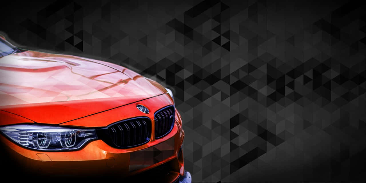Pristine Car Detailing On A Vibrant Orange Vehicle Wallpaper