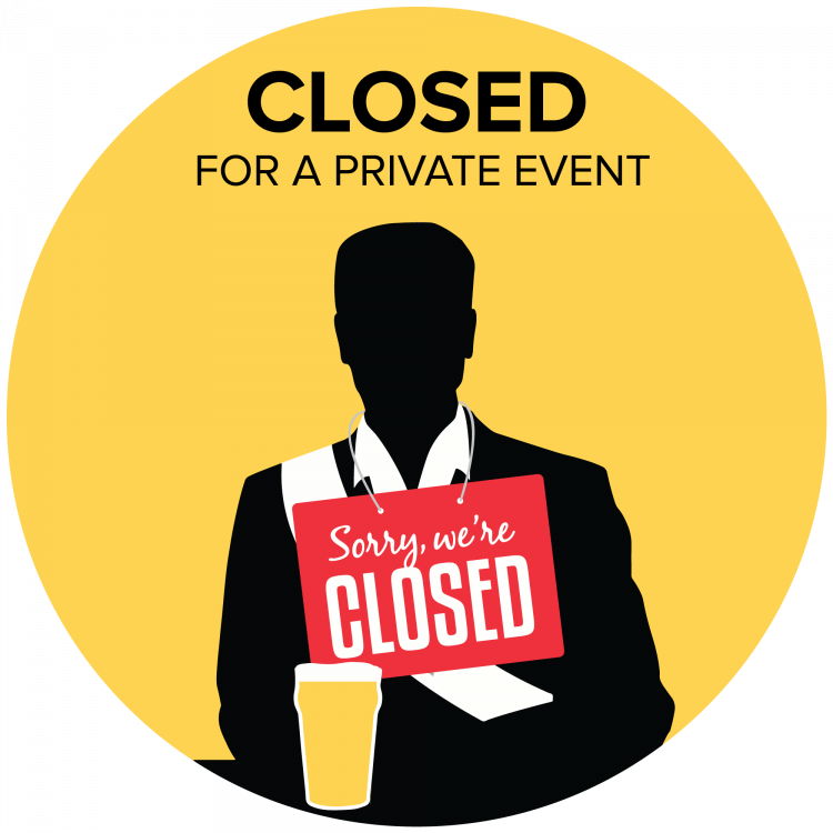 Private Event Closed Sign PNG