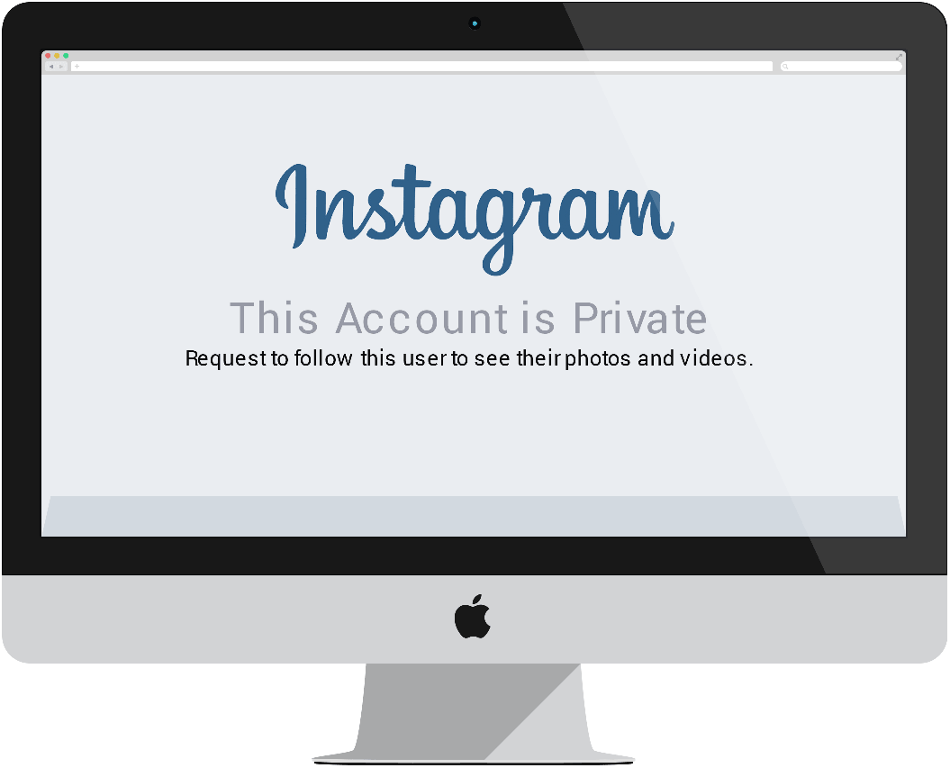 Private Instagram Account Notification PNG
