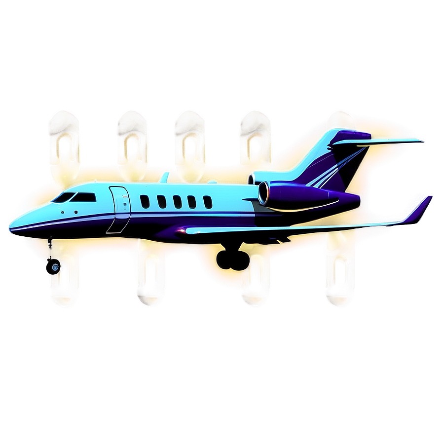 Private Jet At Night Png Fbg PNG