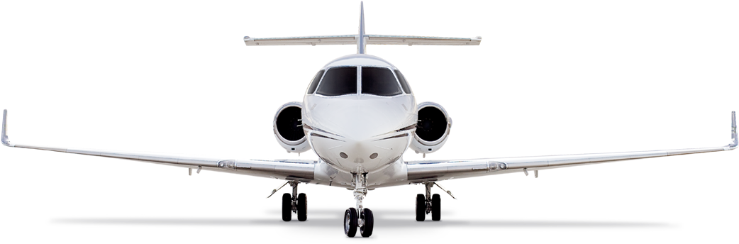 Private Jet Front View PNG