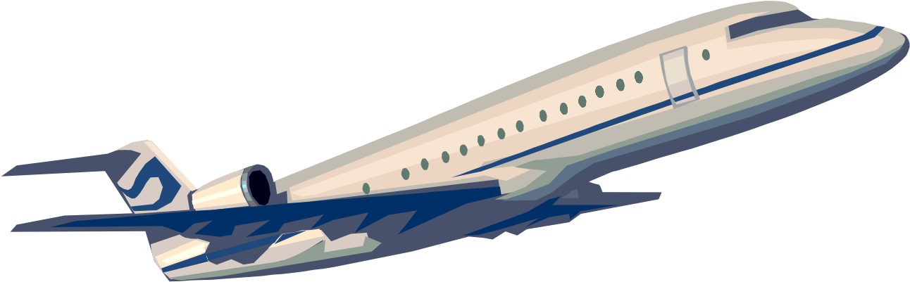 Private Jet In Flight Illustration PNG