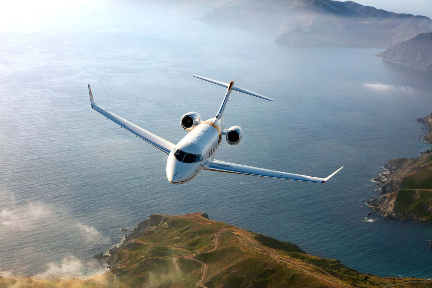Private Jet On Islands Wallpaper