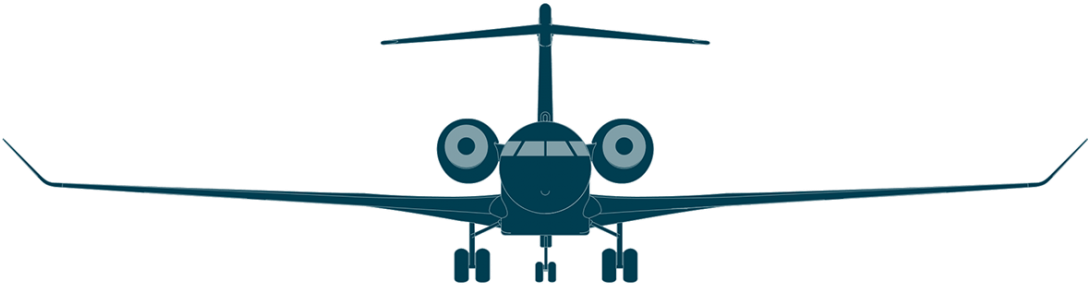 Private Jet Silhouette PNG