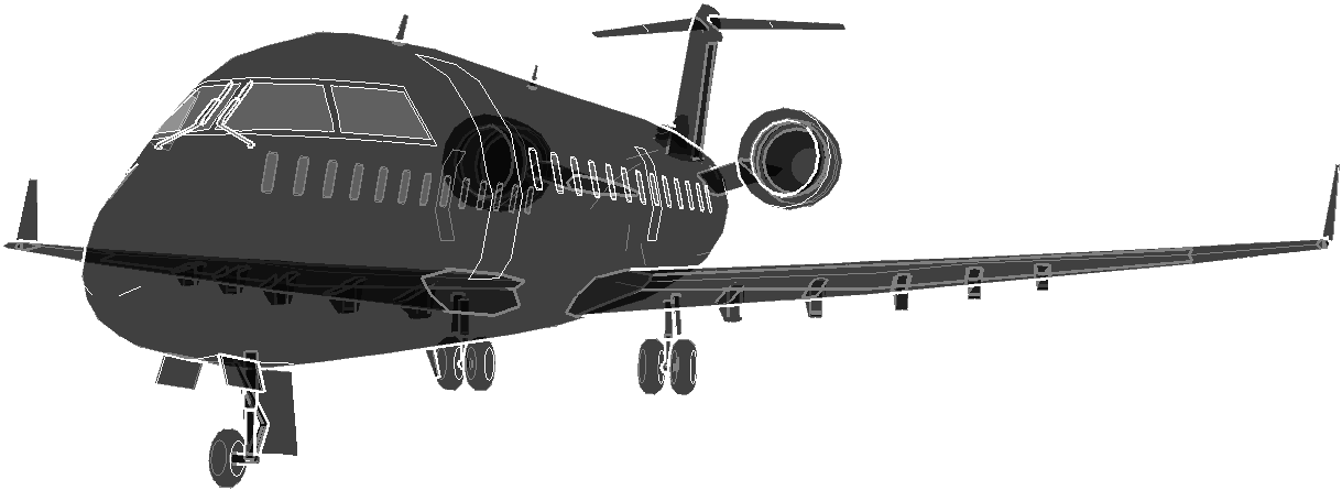 Private Jet Sketch PNG