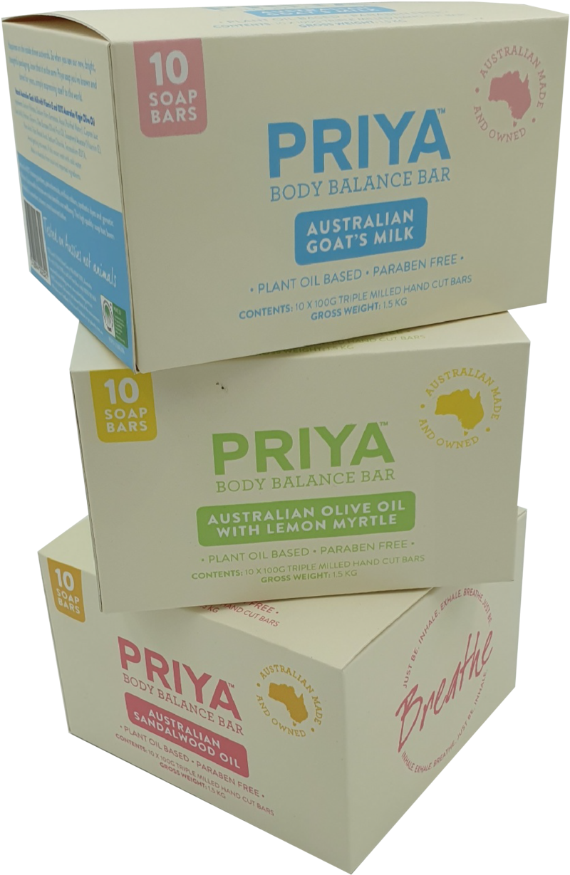Priya Body Balance Soap Bars Packaging PNG