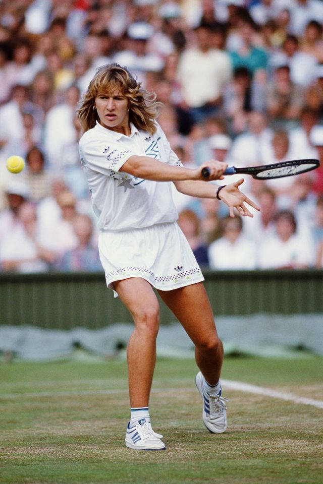 Enprofessionell Tennisspelare Som Steffi Graf. Wallpaper