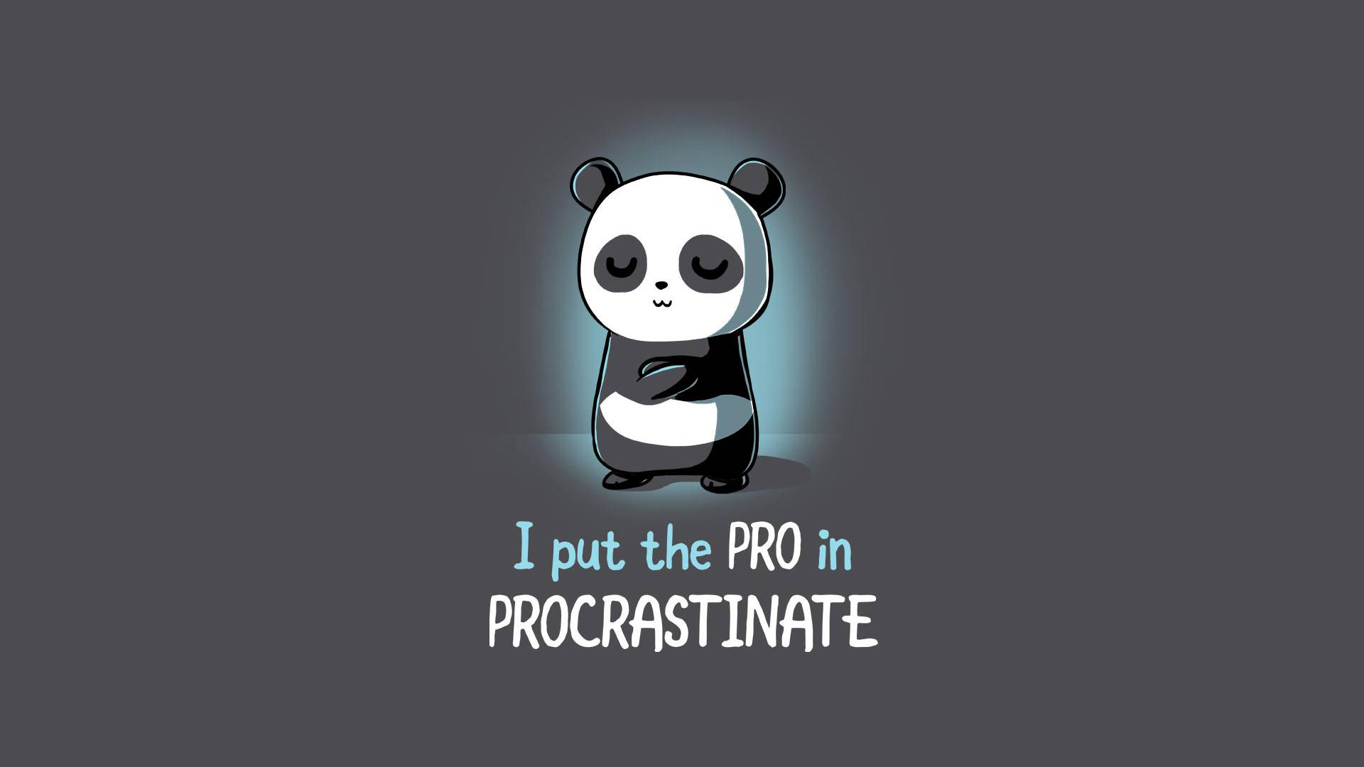 Pandaprocrastinador Com Humor Papel de Parede