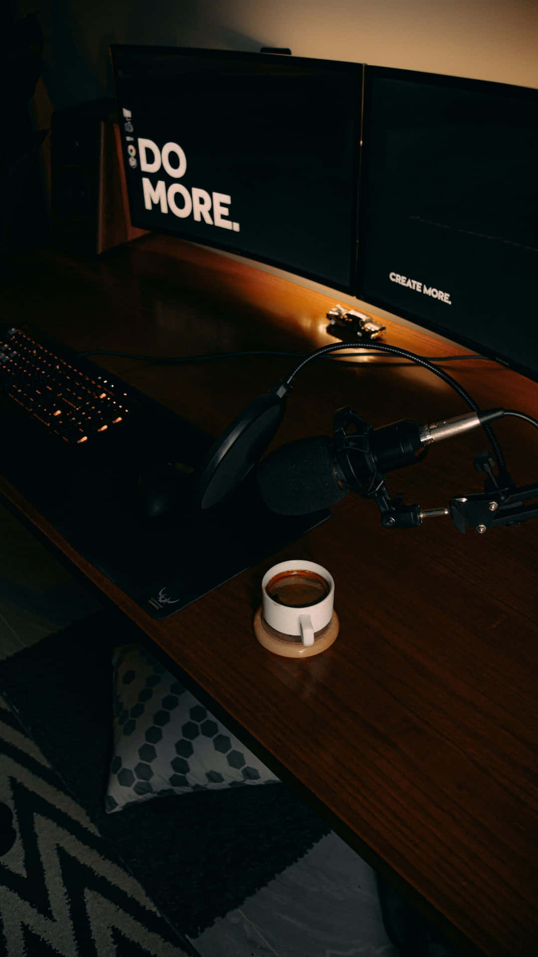 Produktiv Arbejdsplads Opsætning Wallpaper