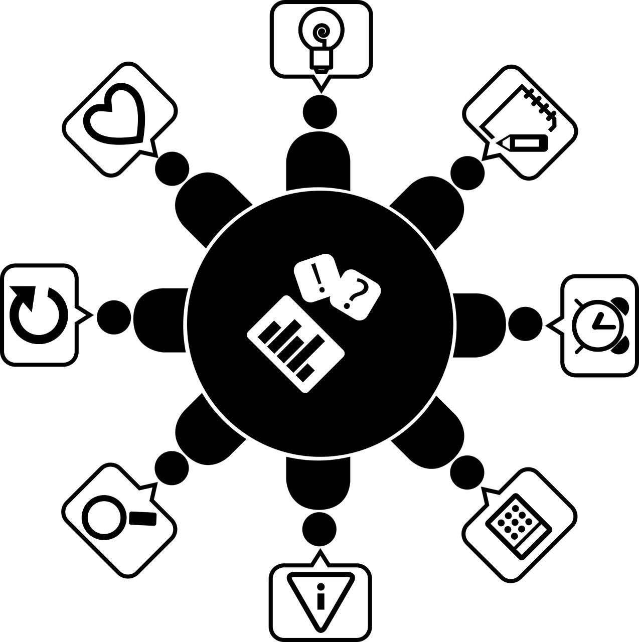 Productivity Apps Concept Graphic PNG