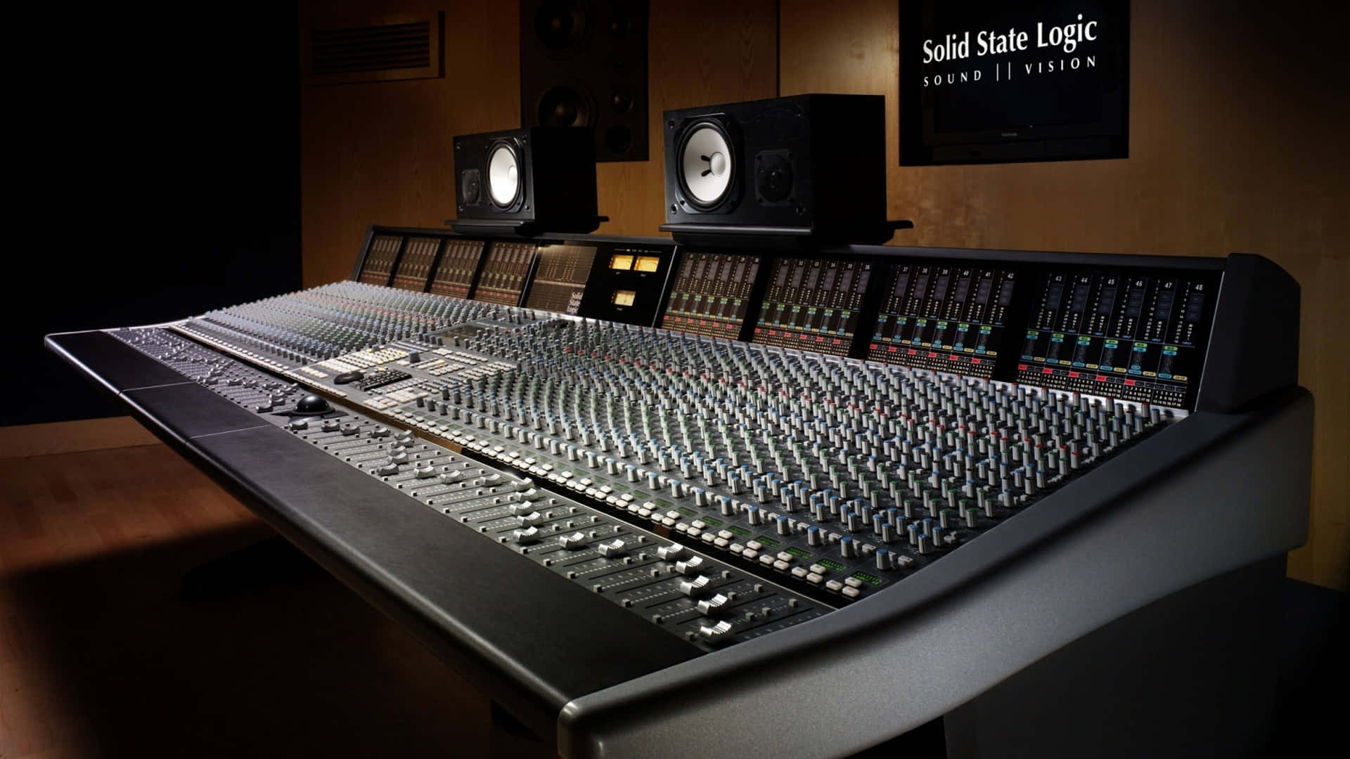 Professional Audio Mixing Console Wallpaper