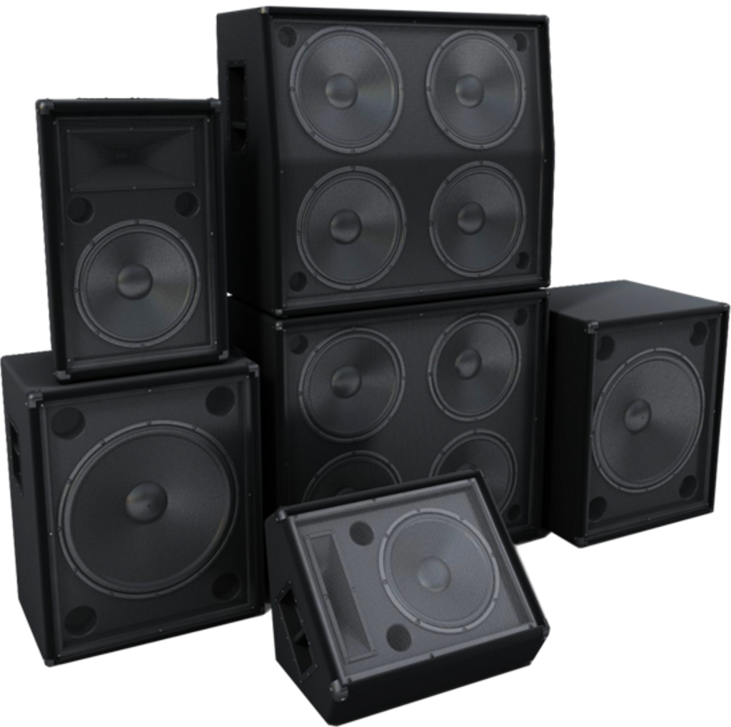 Professional Audio Speakers Array PNG