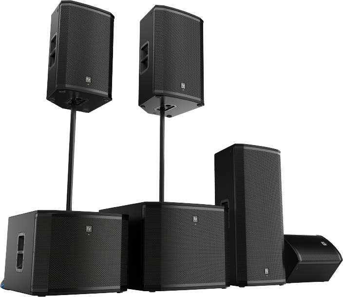 Professional Audio Speakers Setup PNG