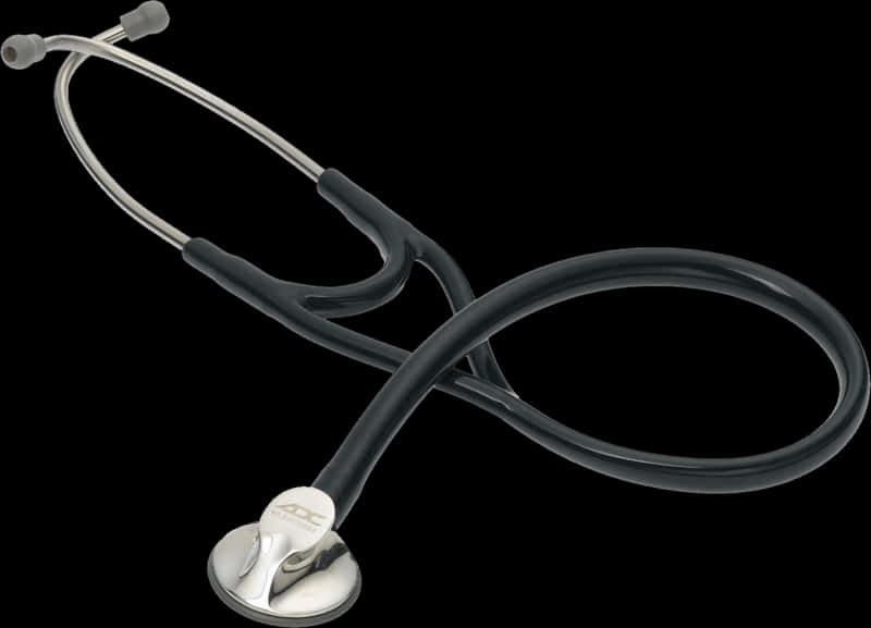 Professional Black Stethoscope PNG