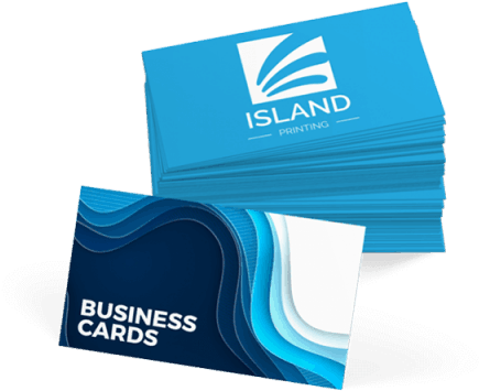Professional Blue Business Cards Stack PNG