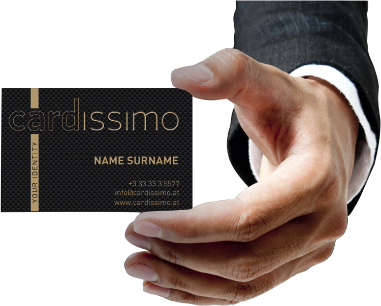Professional Business Cardin Hand PNG