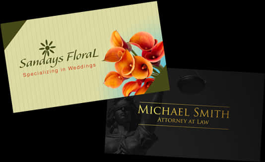 Professional Business Cards Florist Lawyer PNG