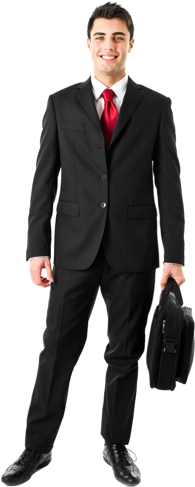 Professional Businessmanwith Briefcase PNG