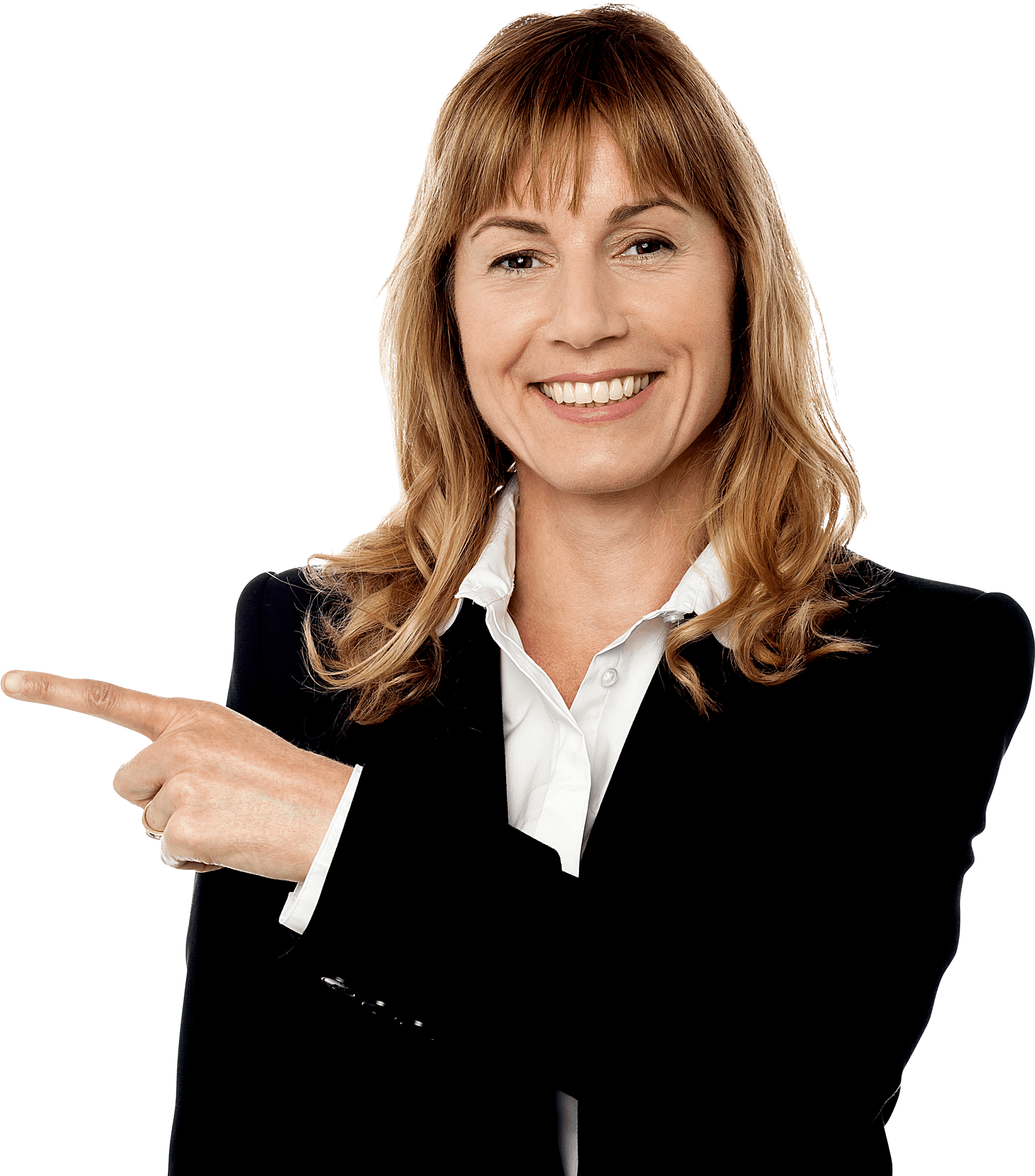Professional Businesswoman Pointing PNG