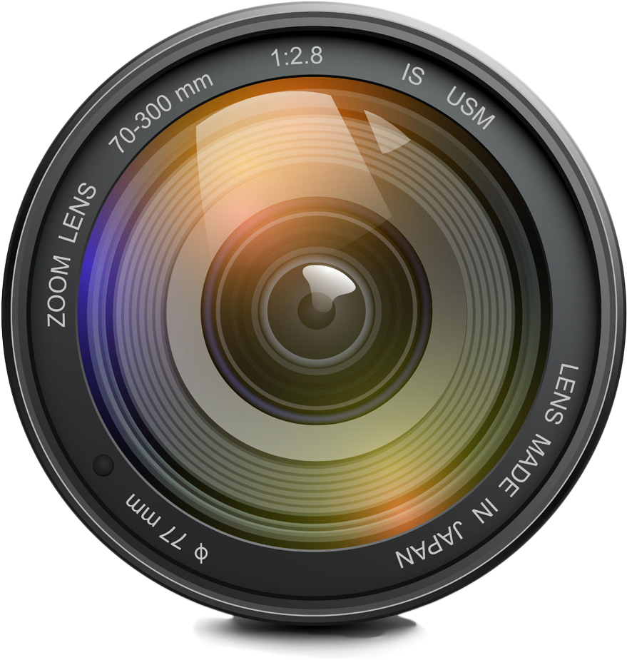 Professional Camera Zoom Lens PNG