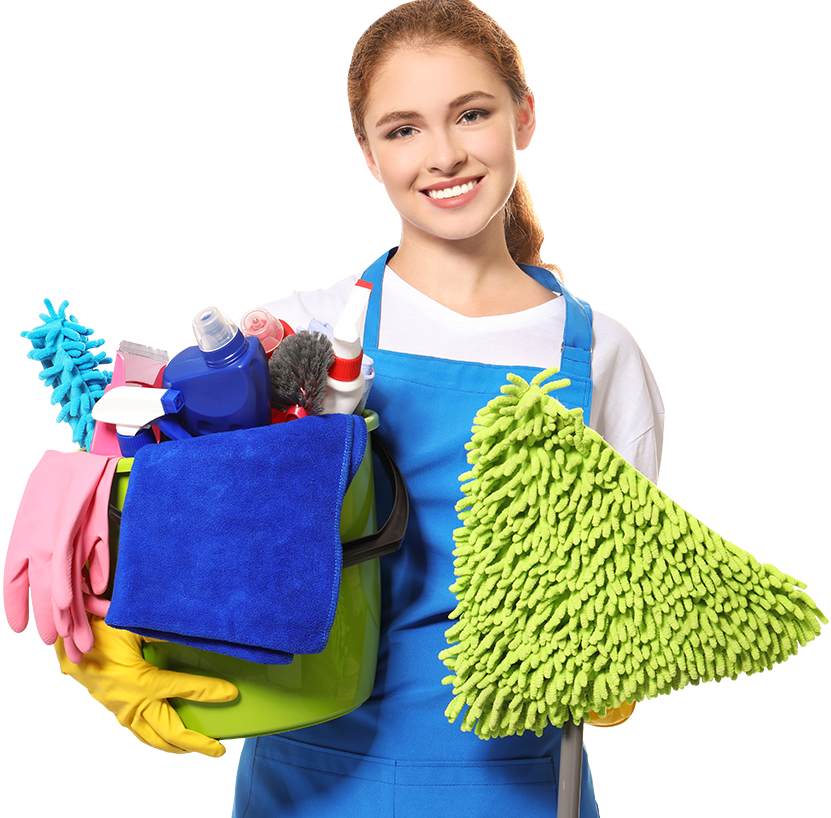 Professional Cleanerwith Supplies PNG
