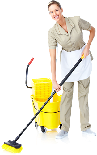 Professional Cleaning Service Worker PNG