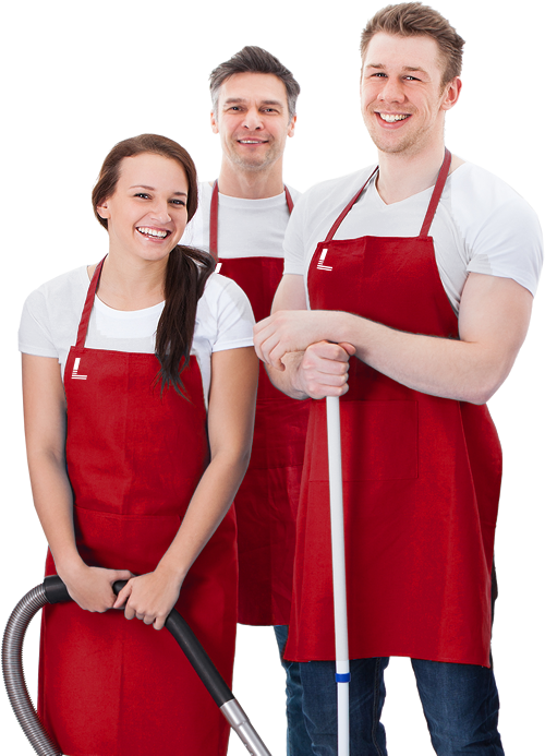 Professional Cleaning Team Portrait PNG