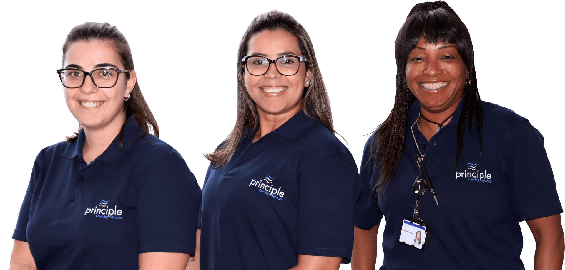 Professional Cleaning Team Portrait PNG