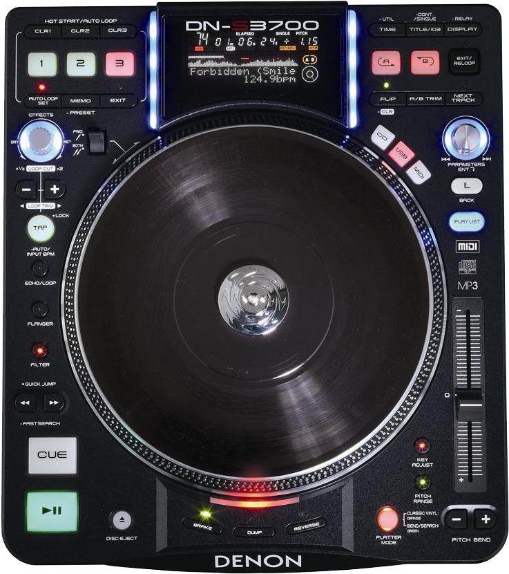 Professional D J Turntable Denon D N S3700 PNG