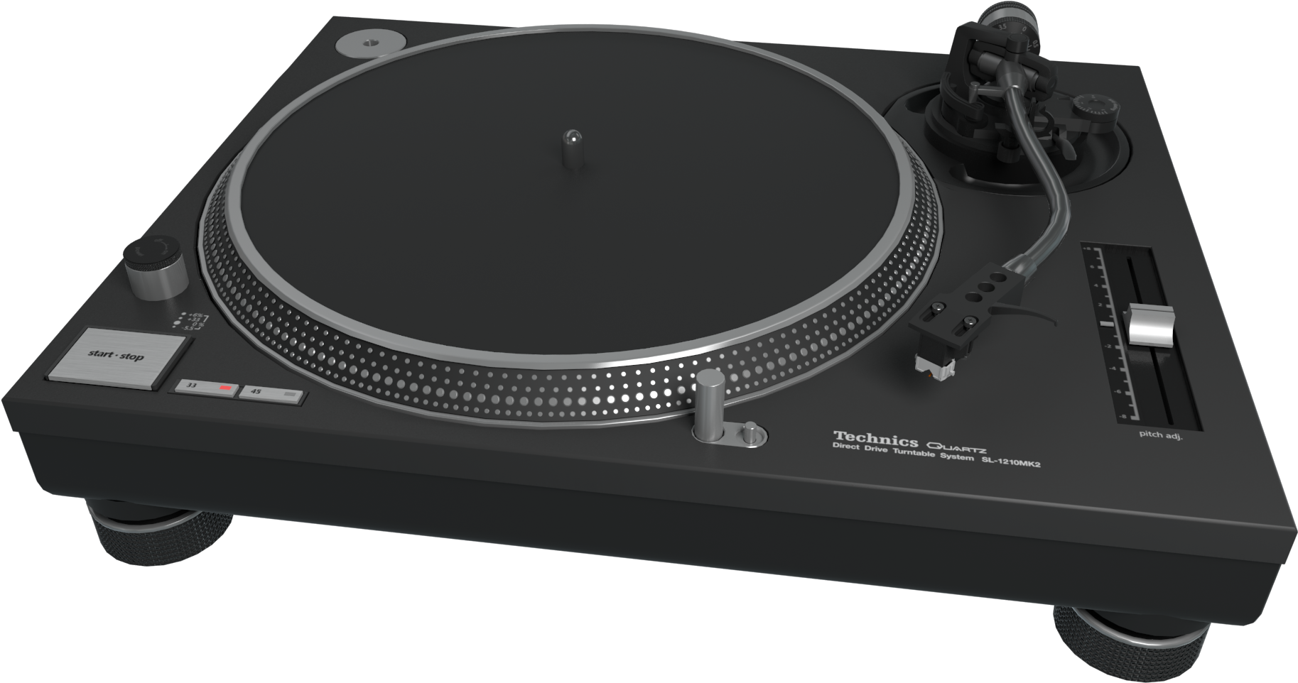 Professional D J Turntable Setup PNG