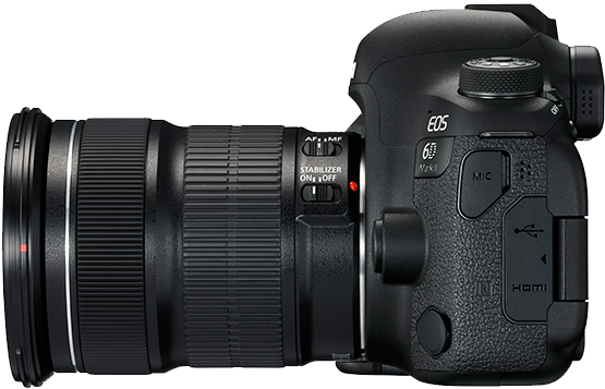 Professional D S L R Camera Side View PNG